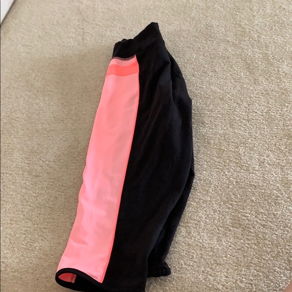 RARE Lululemon Heat it Up Orange Pop and Black Leggings Size 8 - Picture 3 of 5